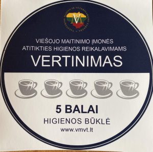 Vertinimas 5 balai