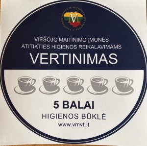 Vertinimas 5 balai